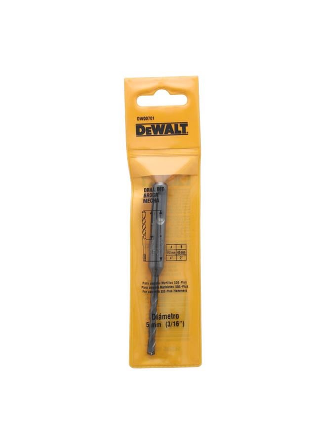 DEWALT SDS Plus 4-Flute Spiral Hammer Drill Bit Silver 5 x 110mm DW00701-AE - Image 2