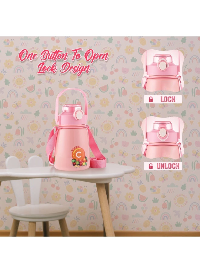 Bright Home Kids Water Bottle 27oz with Straw – Leak-Proof BPA-Free Insulated Flask | Double Wall Wide Mouth | Cute Reusable Bottle for Boys & Girls – Hot & Cold Drink Thermos - Image 4