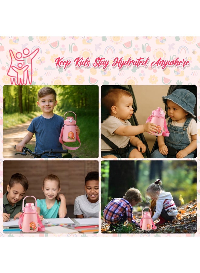 Bright Home Kids Water Bottle 27oz with Straw – Leak-Proof BPA-Free Insulated Flask | Double Wall Wide Mouth | Cute Reusable Bottle for Boys & Girls – Hot & Cold Drink Thermos - Image 5