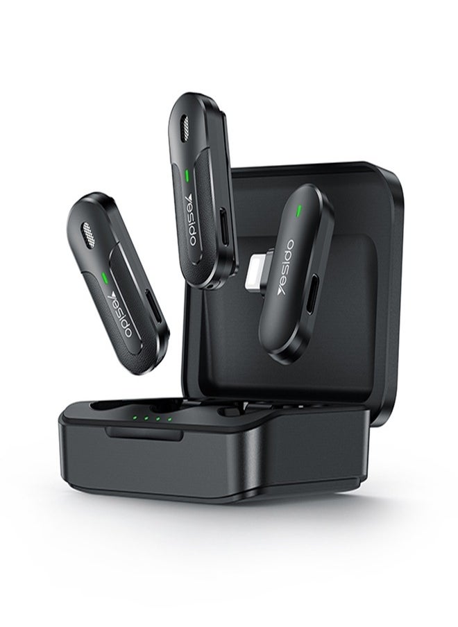YESIDO KR16 2 in 1 8 Pin Wireless Microphone with Charging Box