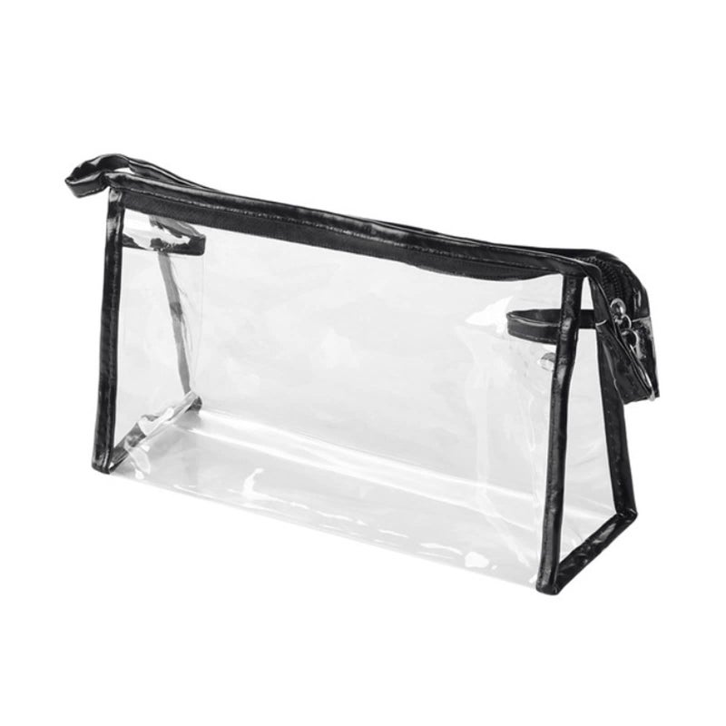 Silver Transparent Waterproof Travel Toiletry Bag For Makeup Bath Storage - Image 2