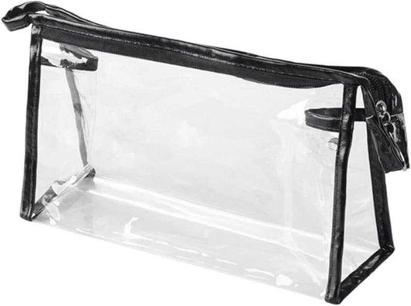 Silver Transparent Waterproof Travel Toiletry Bag For Makeup Bath Storage - Image 1