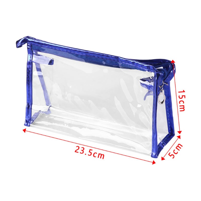 Silver Transparent Waterproof Travel Toiletry Bag For Makeup Bath Storage - Image 4