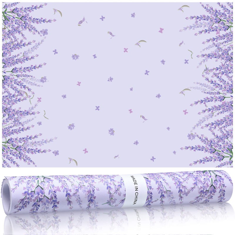 Eersida Eersida 20 Sheets 14 x 195 Inch Scented Drawer Liners for Dresser Non Adhesive Fragrant Drawer Liners Paper for Bedroom Kitchen Cabinet Home Shelf Closet Lavender 