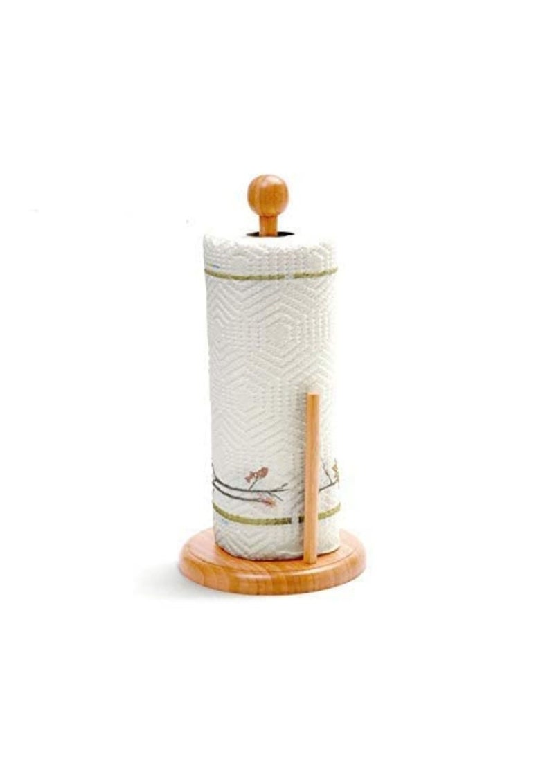VIO Bamboo Paper Towel Holder Tissue Paper Holder Toilet Paper Roll Used in Kitchen Living Room Bathroom Toilet  - Image 5