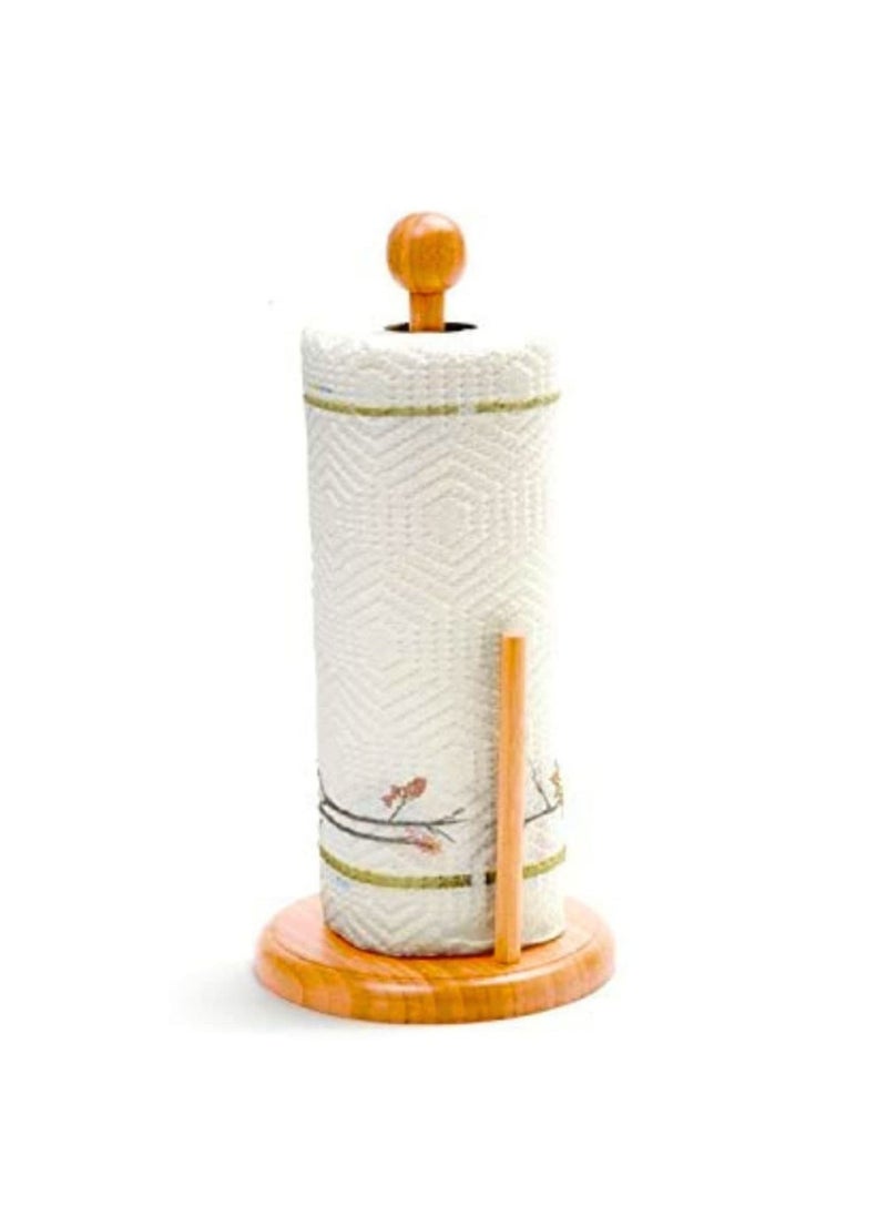 VIO Bamboo Paper Towel Holder Tissue Paper Holder Toilet Paper Roll Used in Kitchen Living Room Bathroom Toilet  - Image 2