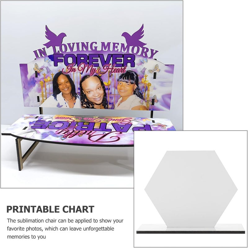 Hexagon Sublimation Photo Frame Blanks Wooden Blank Picture Holder Tabletop Sign for DIY Heat Transfer Party Decoration - Image 3
