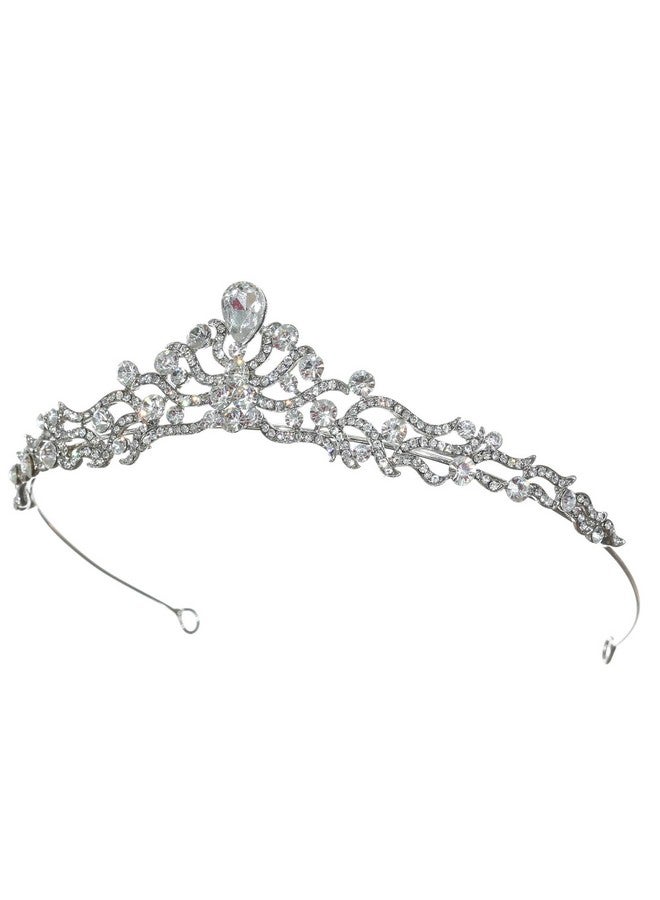 SAMKY Bride'S Bridal Headpiece Rhinestone Wedding Tiara Crown Crystal Hair Accessories For Woman - Image 2