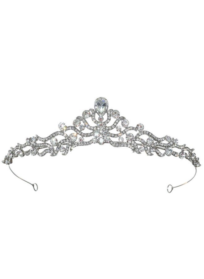 SAMKY Bride'S Bridal Headpiece Rhinestone Wedding Tiara Crown Crystal Hair Accessories For Woman - Image 1