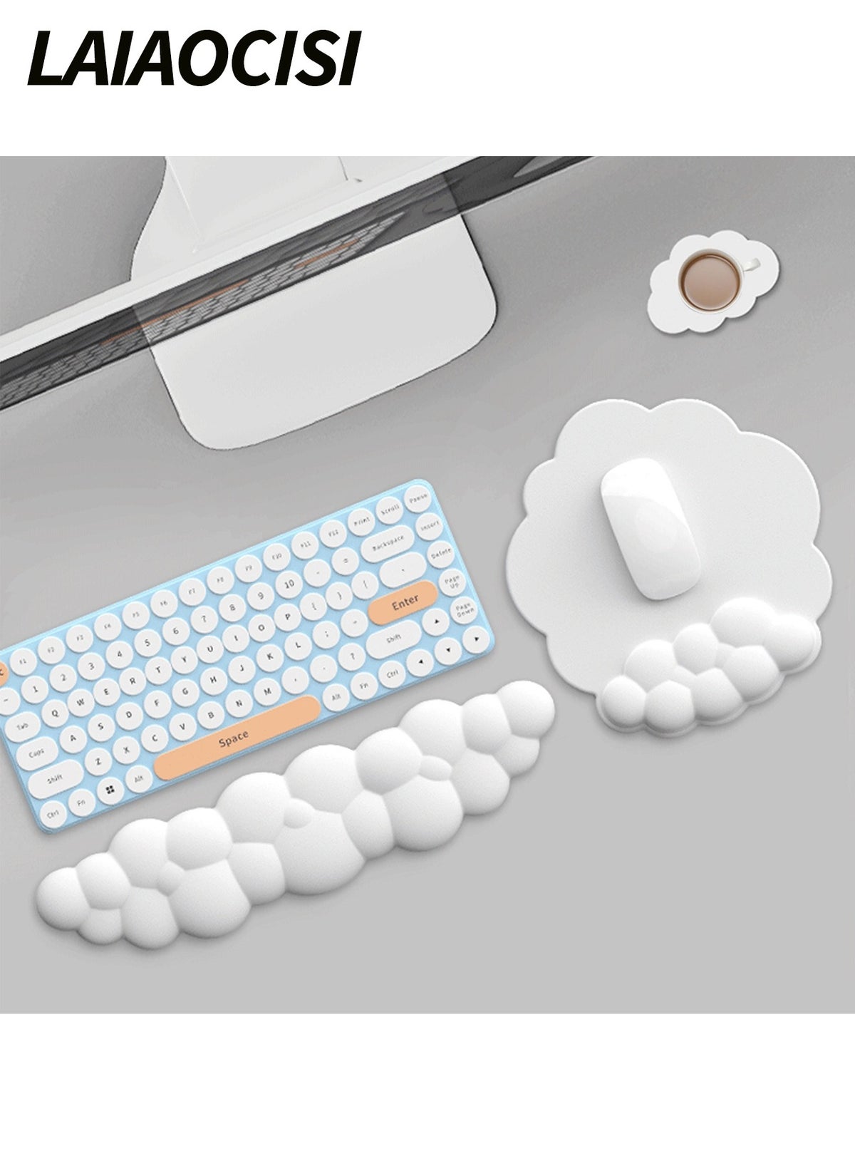 LAIAOCISI LAIAOCISI Keyboard Wrist Rest Set 43cm x 11cm x 2.5cm ZDA32ACF0223EB1B3487AZ
