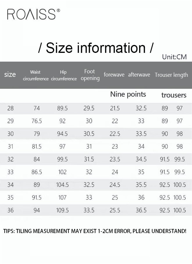 roaiss - Men's Suit Pants Straight-Leg Slacks Cropped Pants with Elastic Waist and Good Hang Down Feeling - Image 1