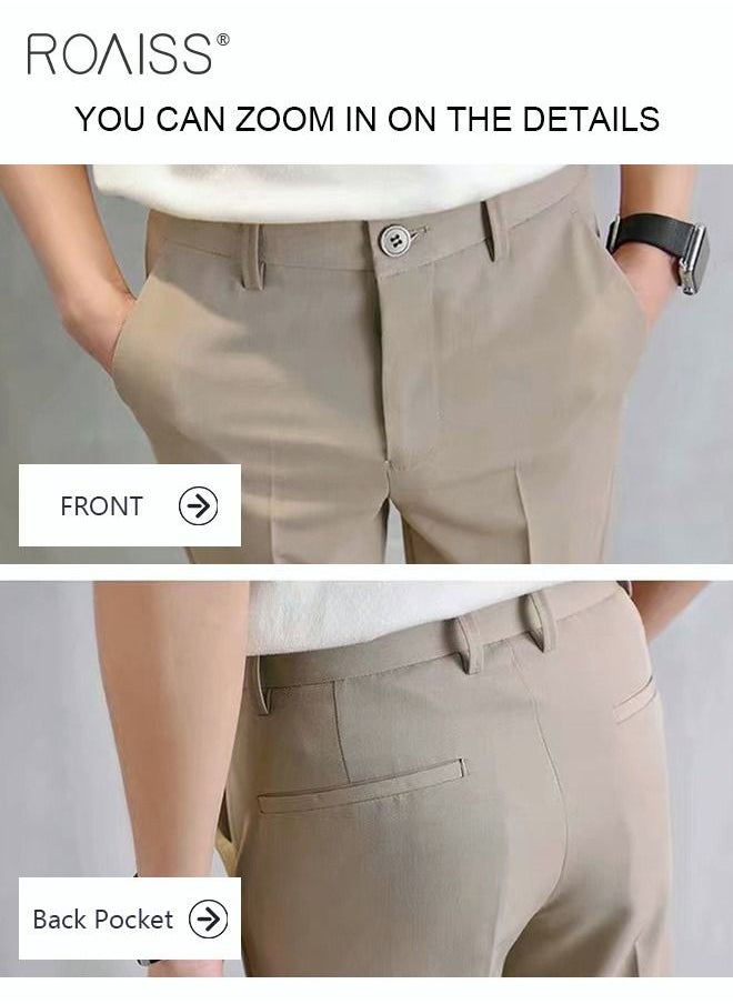 Men's Suit Pants Straight-Leg Slacks Cropped Pants with Elastic Waist and Good Hang Down Feeling - pzsku/ZDA32AEC3F3004AF8B1F4Z/45/_/1694077306/9a0652ca-b5fb-4333-a2ca-d0d99e1483c2