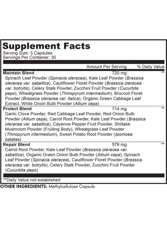 Codeage - Instantfood Easy Veggies + Fast Fruits Vitamins Bundle 30+ Daily Vegetables  Fruits Whole Food Greens  Fruits Multivitamin Capsules Fibers Vegan Superfood Minerals Supplement Nongmo 180 Ct - Image 1