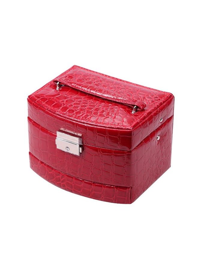 yongsheng 3 Layers Jewelry Box, Jewelry Case Necklace Ring Storage Box Case Gift Portable Travel Jewelry Case Display Organizer Faux Leather  - Image 1