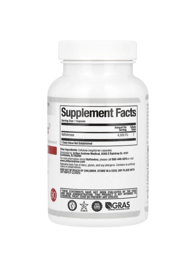 Arthur Andrew Medical Arthur Andrew Medical, Nattovena®, Pure Nattokinase, 4,000 FU, 90 Capsules  - Image 2