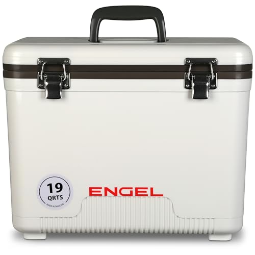 Engel UC19 19qt Leak-Proof, Air Tight, Drybox Cooler and Small Hard Shell Lunchbox for Men and Women in White - Image 1