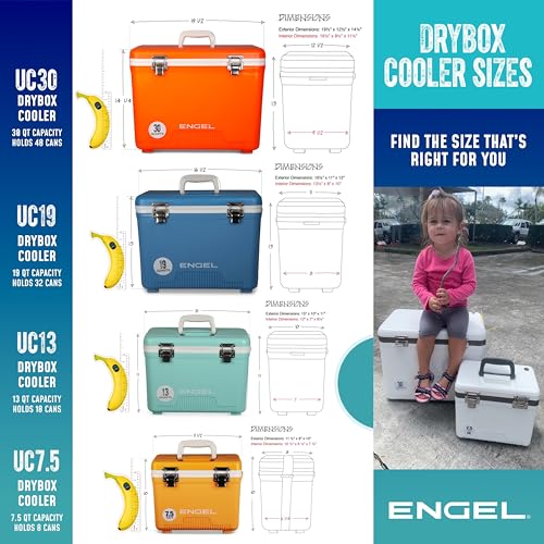 Engel UC19 19qt Leak-Proof, Air Tight, Drybox Cooler and Small Hard Shell Lunchbox for Men and Women in White - Image 4
