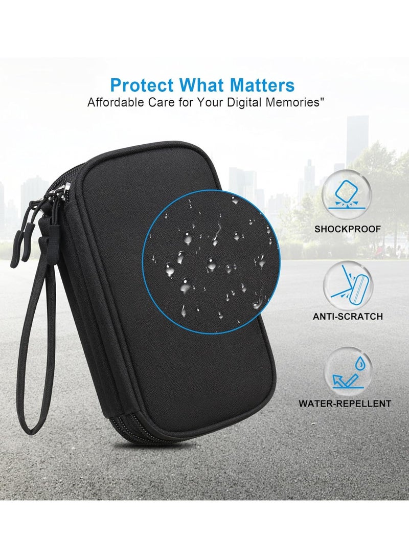 Lacdo USB Flash Drive Case with Labels, USB Case Organizer Thumb Drive Holder Portable Storage Bag Large Capacity for SanDisk/Samsung Flash Drives Jump Drive Memory Stick, SD Card, Cable, Black - Image 4