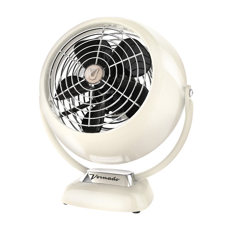 فورنادو مروحة تهوية Vornado VFAN Jr. Vintage Air Circulator Fan، لون أبيض عتيق، أبعادها 6.1 × 10.1 × 11.4 بوصة - Image 1