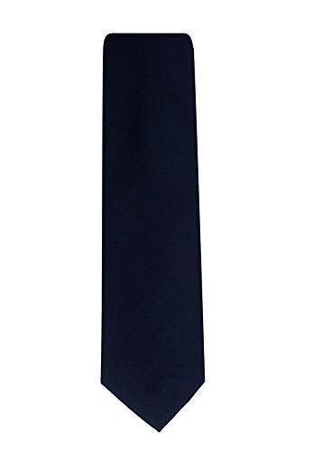 Kebocis Mens Solid Color Cotton Necktie Regular Tie for Men, Navy - Image 4