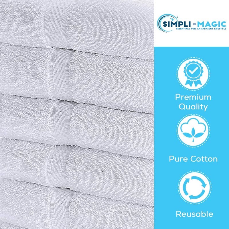 Simpli-Magic Cotton Set, Towels, 24x46, White, 6 Count - Image 5