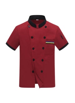 NIBEMINENT Summer Short Sleeve Chef Jacket Catering Chef Workwear Barista Baker Cook Coat Uniform Waiter Restaurant Hotel Clothes  - Image 1