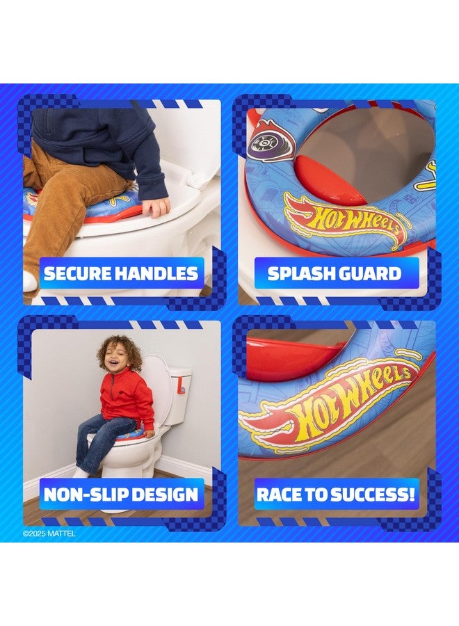 Hot Wheels Hot Wheels Soft Potty Training Seat for Toilet with Storage Hook, Non-Slip Potty Ring with Splash Guard, Built-in Handles for Toddlers - Image 1