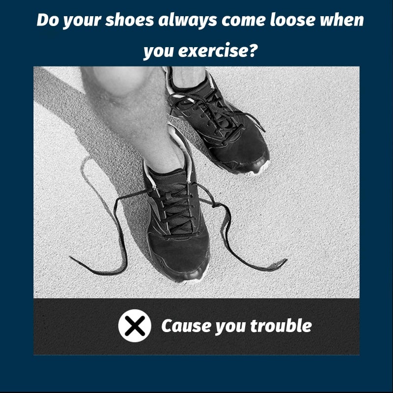 Earssa Elastic No Tie Shoelaces, Rotating Automatic Buckle Shoes Laces, Metal Capsule Lock Buckles, Lock Shoe Laces Tieless (Black) - Image 3