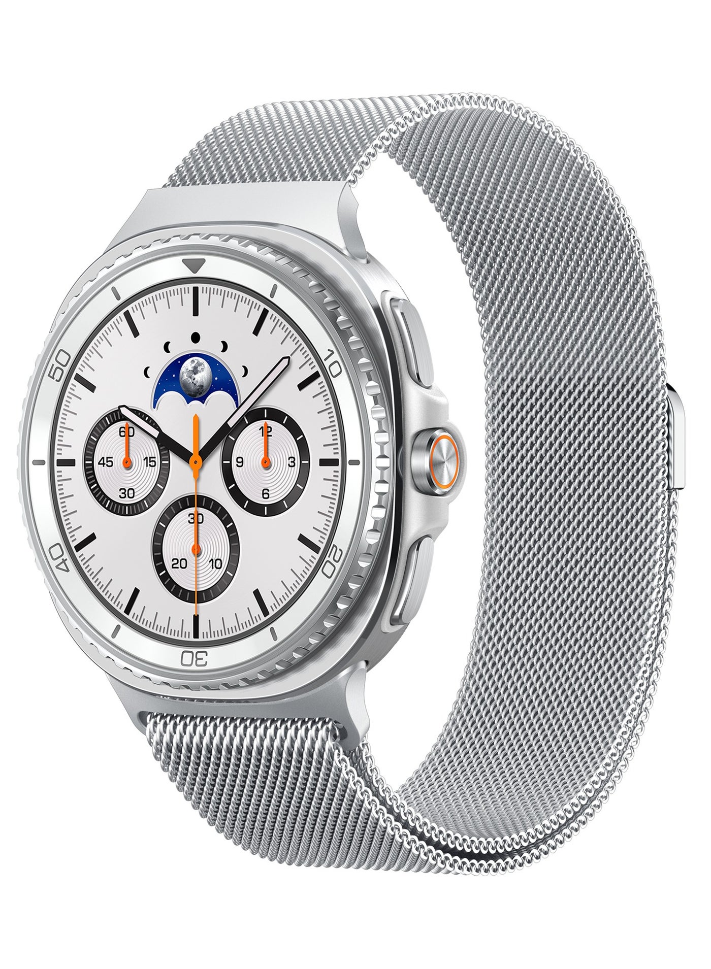 Spigen Metal Fit for Samsung Galaxy Watch 8 Classic 46mm, Galaxy Watch8 44/40mm (2025) Milanese Band Premium Stainless Steel Mesh Strap - Silver