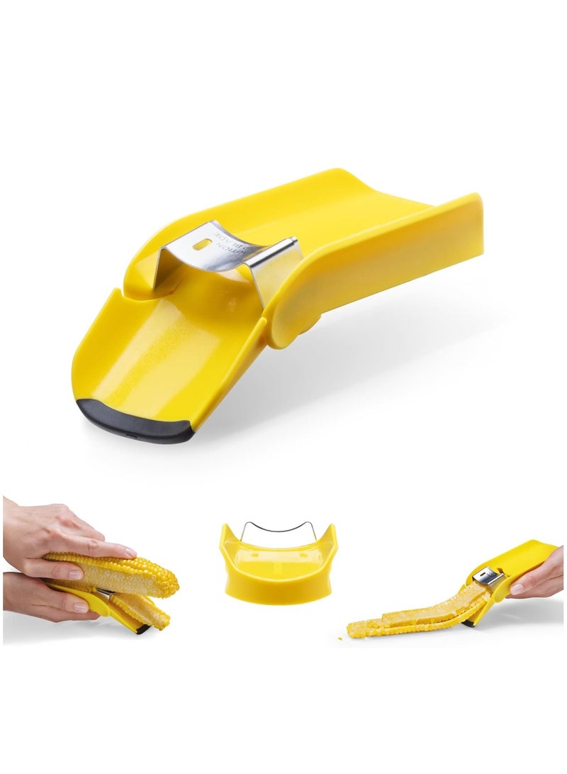 Fast Corn Peeler for Corn on The Cob, Corn Cob Stripper, Corn Cutter Shucker to Cut Corn Off The Cob, Quick Corn Kernel Remover Tool - Image 1