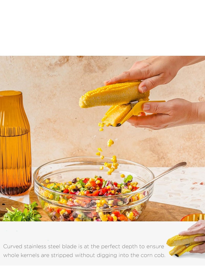 Fast Corn Peeler for Corn on The Cob, Corn Cob Stripper, Corn Cutter Shucker to Cut Corn Off The Cob, Quick Corn Kernel Remover Tool - Image 5