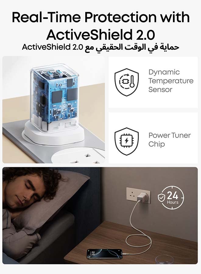 USB C Plug, Anker 47W 2-Port Fast USB C Charger, Nano 3 GaN Compact Charger for iPhone 16/16 Pro/16 Pro Max/16 Plus, Galaxy S23, Pixel 4/3, iPad Mini, and More (Cable Not Included) - - Image 4