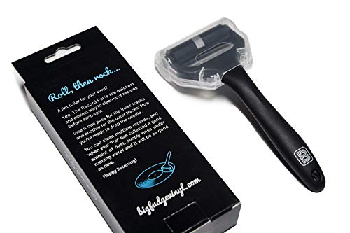 Big Fudge Record Pal, Vinyl Roller Cleaner. Black Vinyl Record Cleaner in Gift Pack. Silicone Lint Roller for LP Records, Anti-Static Record Duster. - Image 1