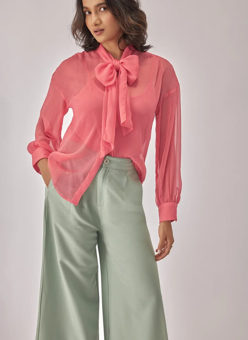The Label Life Chiffon Pussybow Top