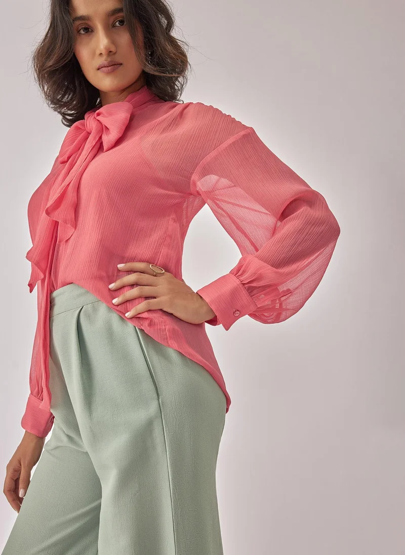 The Label Life Chiffon Pussybow Top