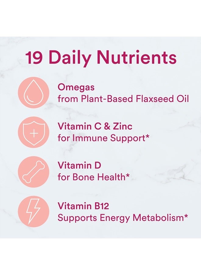 SmartyPants Women's Multivitamin Gummies, Sugar Free: Biotin, Methylfolate, Omega 3 (ALA), Vitamin D3, C, Vitamin B12, B6, Vitamin A, K & Zinc, Gluten Free, 60 Count (20 Day Supply) - Image 4