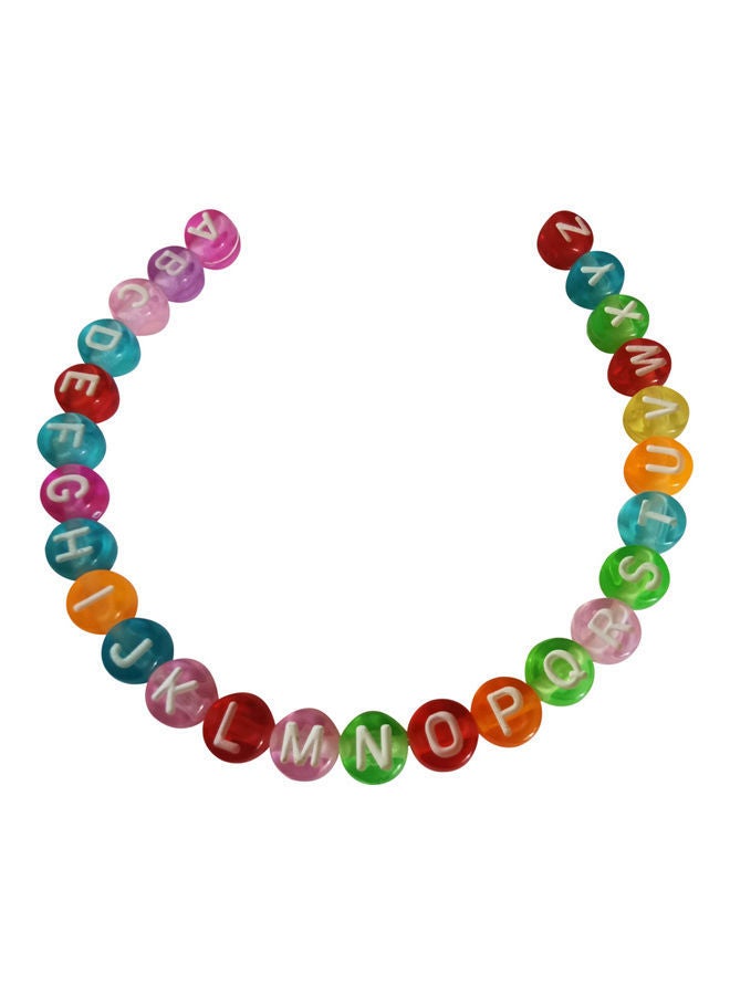 نيبمينينت خرز من الأكريليك بتصميم حروف أبجدية للمجوهرات التي تصنعها بنفسك 0.4x0.7سم - Image 1