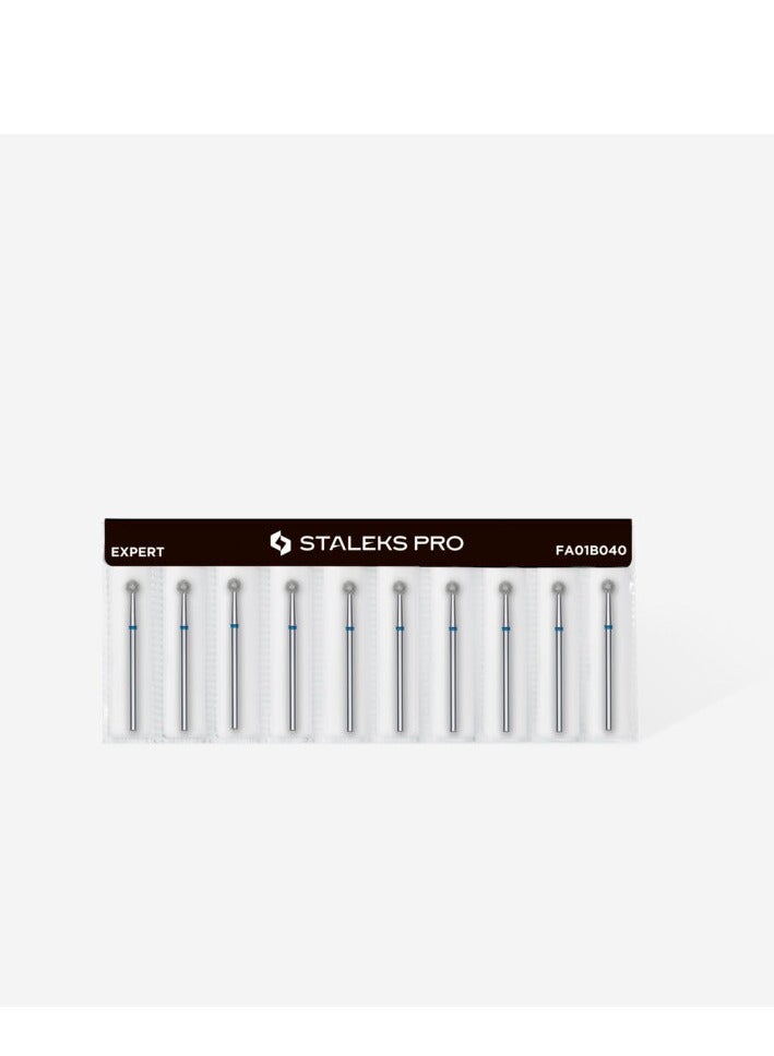 STALEKS PRO Diamond nail drill bit, “ball”, blue, head diameter 4 mm - Image 3