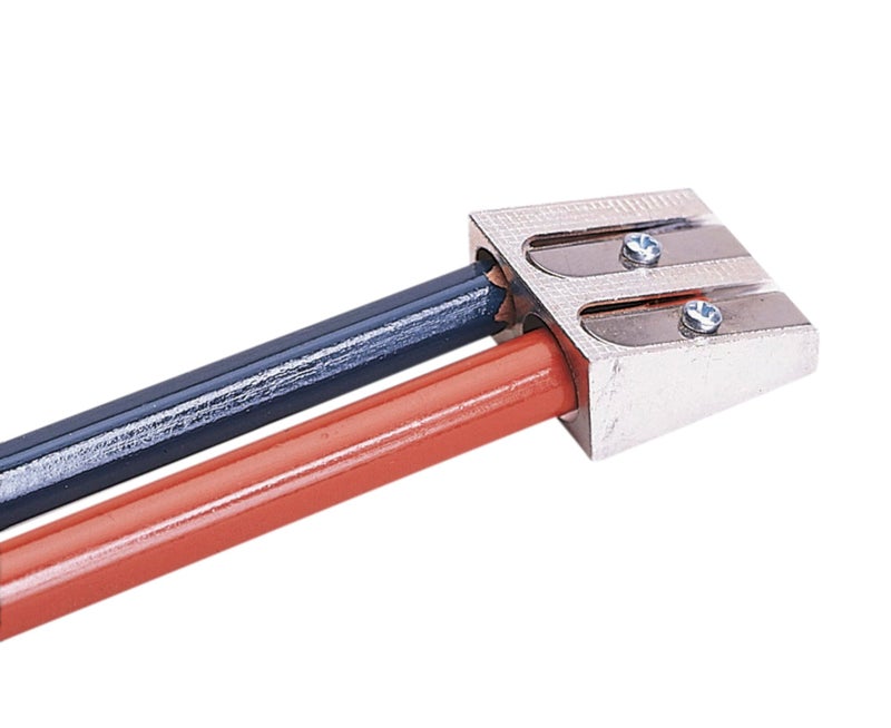 School Smart 2 Hole Pencil Sharpeners, Silver, Pack of 12 - Image 2