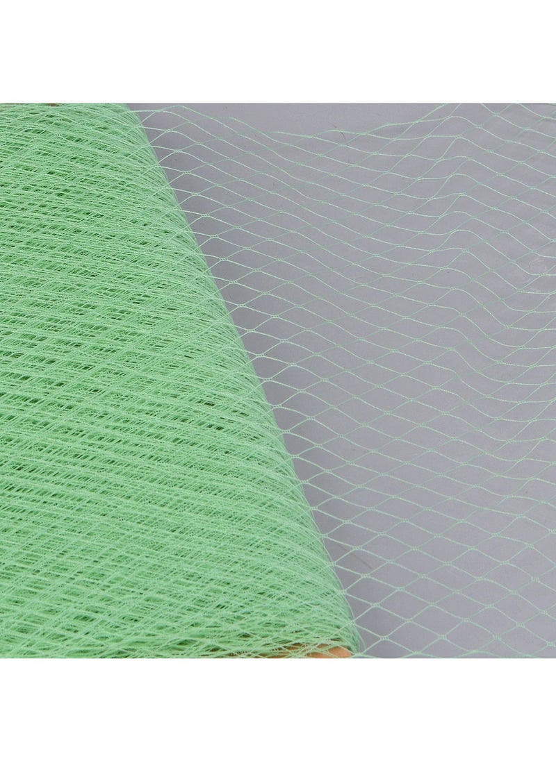 Generic DIY Bride Big Eye Mesh Photo Studio Headwear Diamond Mesh Fabric Big Eye Mesh Veil Multi-color Optional Light green