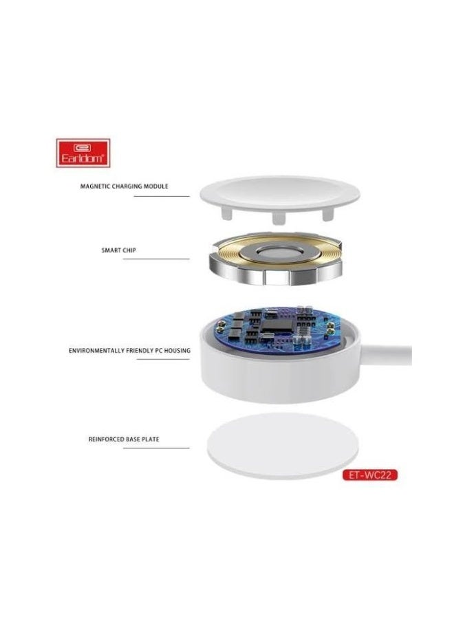 Earldom WC22 USB-C Magnetic Watch Charging Cable – Fast Wireless Charger for Smartwatches - Image 2