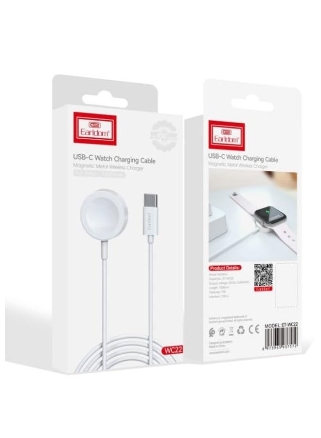 Earldom WC22 USB-C Magnetic Watch Charging Cable – Fast Wireless Charger for Smartwatches - Image 4
