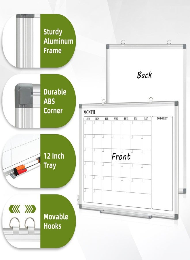 DOLLAR BOSS Dry Erase Calendar for Wall, 24''x 18'' Magnetic Whiteboard Monthly Planner, Double-Sided Aluminum Framed Schedule Board for Office, Home, School - Image 5