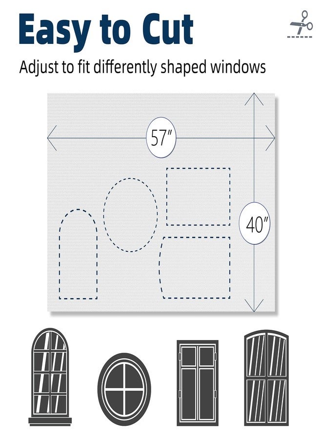 NIGHTON Portable Blackout Curtains 40"×57" Strong Hook and Loop Tape Strips with Adhesive,Blackout Shades That can be Cut,100% Blackout Material Blackout Blinds for Baby Nursery or Travel Use-White-Ⅲ - Image 5