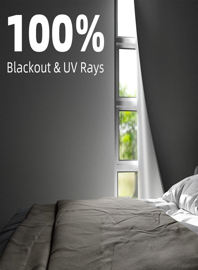 NIGHTON Portable Blackout Curtains 40"×57" Strong Hook and Loop Tape Strips with Adhesive,Blackout Shades That can be Cut,100% Blackout Material Blackout Blinds for Baby Nursery or Travel Use-White-Ⅲ - Image 2