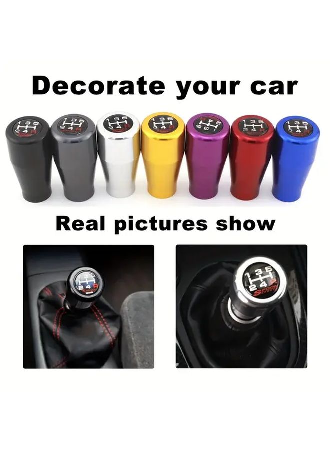 Purple Universal Shift Knob 5 Speed Manual Gear Shift Lever Car Modification Wave Pattern - Image 1