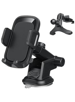 WINCA Winca Car Phone Holder, Air Vent Mount, Dashboard Phone Holder Auto Suction Cup for Windshield/Smooth Desktop/Tile Wall, 360° Rotation&Extended Arm  - Image 1