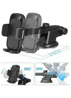 WINCA Winca Car Phone Holder, Air Vent Mount, Dashboard Phone Holder Auto Suction Cup for Windshield/Smooth Desktop/Tile Wall, 360° Rotation&Extended Arm  - Image 3