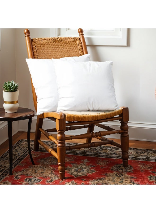 Rest Bedding Throw Pillows Insert Cushion Filler Outer Cover Microfiber Filling 400 grams Ultra Soft Fiber Size 30x50cm , 12x20inch Cushion Inserts Home Decor  White (Pack of 2) - Image 1