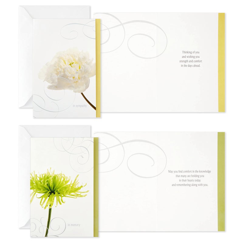 Hallmark Assorted Sympathy Cards (Flowers, 12 Cards and Envelopes) - Image 4